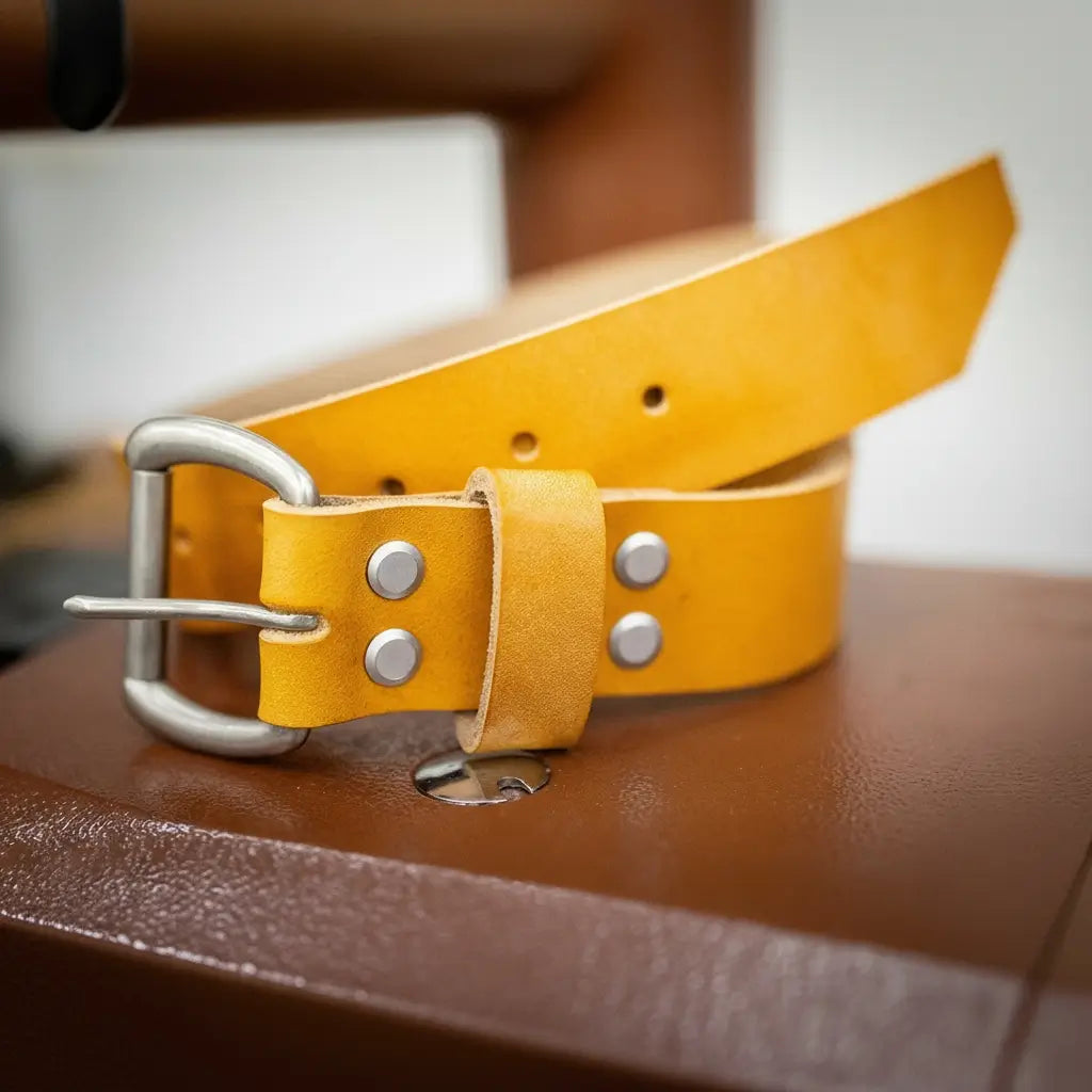 Men's Leather Belt - Saddle Tan