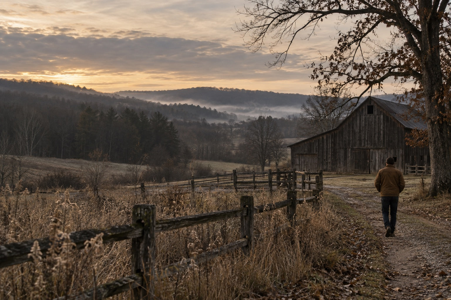 A quiet view across the American countryside